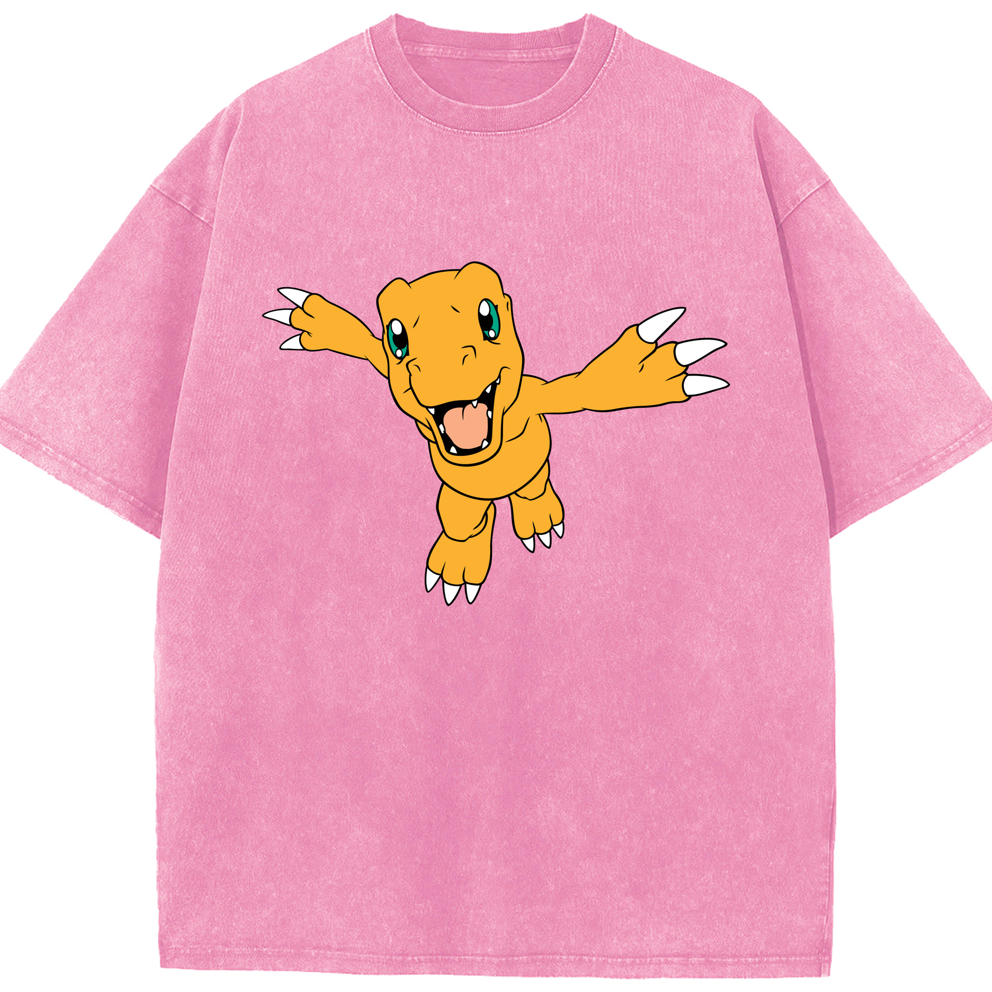 （画像用） Digimon デジタルモンスター/デジモン 綿100% ヴィンテージ風 半袖Tシャツ（フロントプリント）